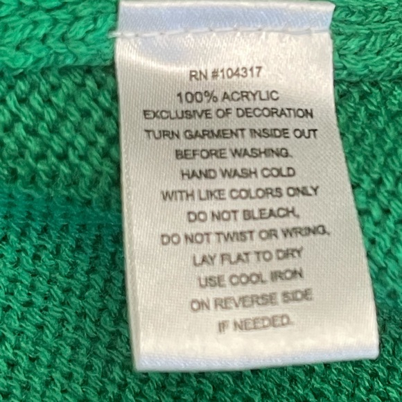 Derek Heart Green Stocking Ugly Christmas Sweater - Picture 2 of 6